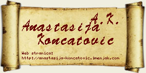 Anastasija Končatović vizit kartica